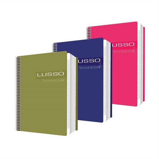 LUSSO Univ. Book Spiral séy 80g- 96sh- A4