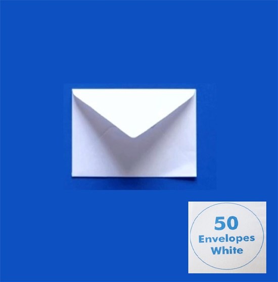 EXTEND Envelope 110g 75x115mm, White Gummed, 50/Pk