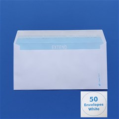 EXTEND Envelope 80g 110x220mm White P/S, 50/Pk